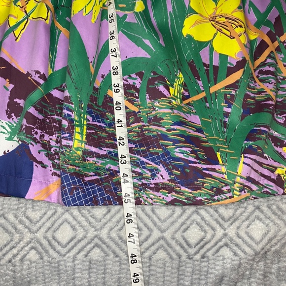 Gravel & Gold Sommar Dress in Daffodils Cotton Print Made in USA Size 2 - Picture 8 of 16